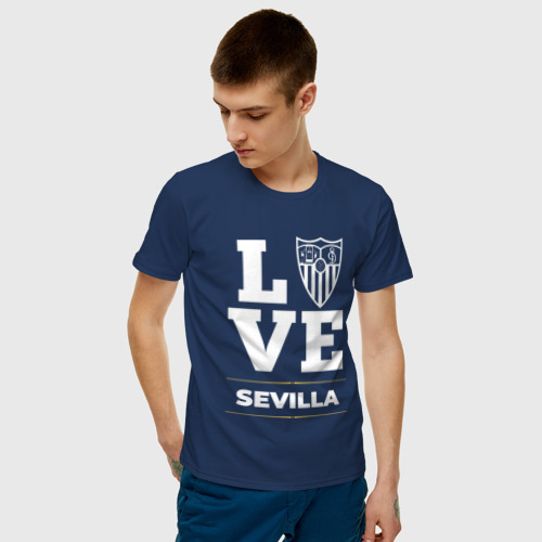Мужская футболка с принтом Sevilla Love Classic, фото на моделе #1
