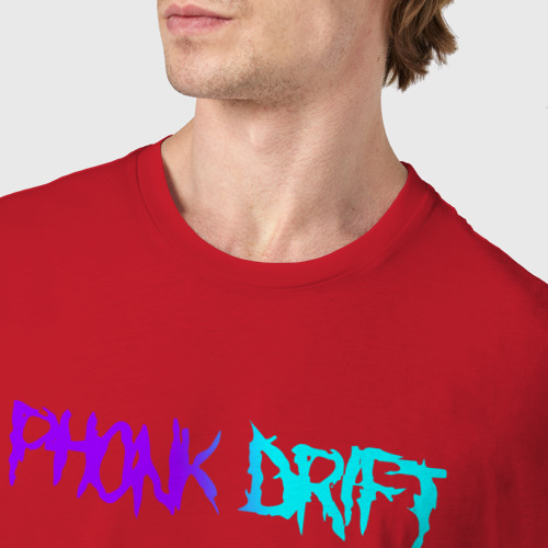 Мужская футболка хлопок с принтом Phonk фонк neon, фото #4