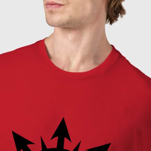 Мужская футболка хлопок с принтом Эмблема Хаоса с черепом, фото #4