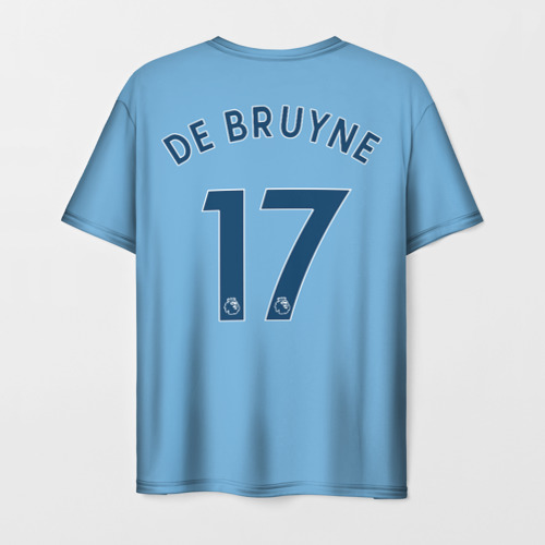 Мужская 3D футболка с принтом De Bruyne  Де Брёйне Manchester City домашняя форма 22/23, вид сзади #1
