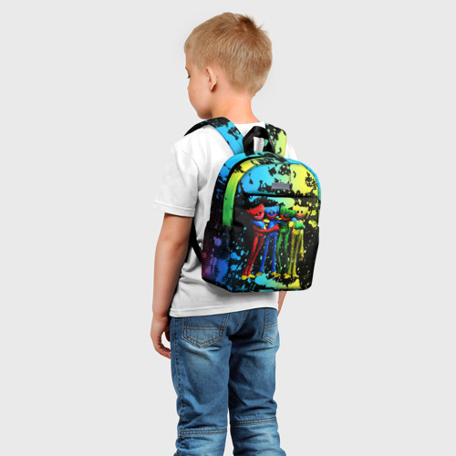 Детский рюкзак 3D с принтом Poppy Playtime Mini Huggies, фото на моделе #1