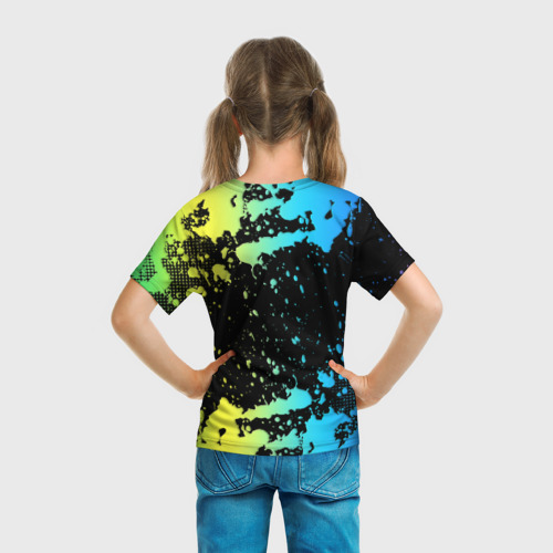 Детская 3D футболка с принтом POPPY PLAYTIME Mini Huggies, вид сзади #2