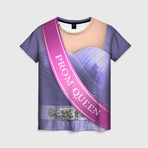Женская футболка 3D с принтом Prom Queen, вид спереди #2