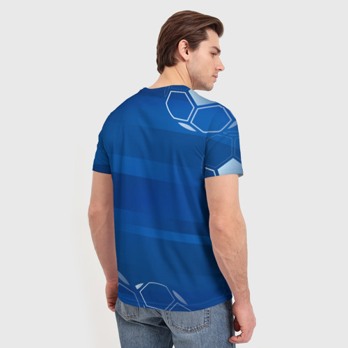 Мужская 3D футболка с принтом Chelsea FC #1, вид сзади #2