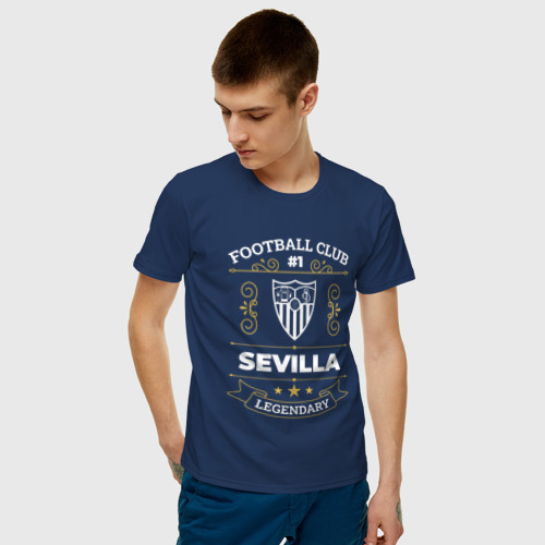 Мужская футболка с принтом Sevilla / FC #1, фото на моделе #1