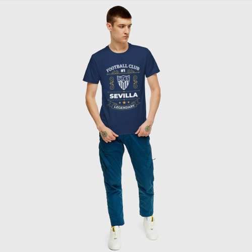 Мужская футболка с принтом Sevilla / FC #1, вид сбоку #3