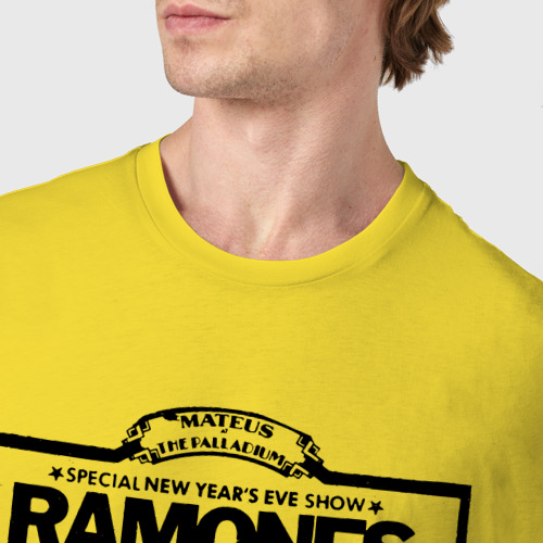 Мужская футболка хлопок с принтом Live at the Palladium, NY - Ramones, фото #4
