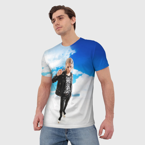 Мужская футболка 3D с принтом Платина Sosa Muzik, фото на моделе #1