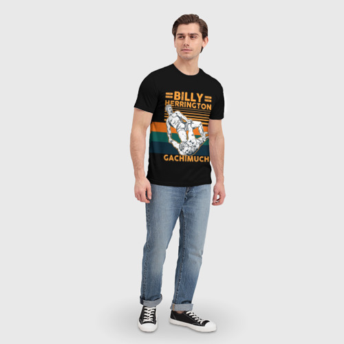 Мужская 3D футболка с принтом Борьба Гачимучи, вид сбоку #3