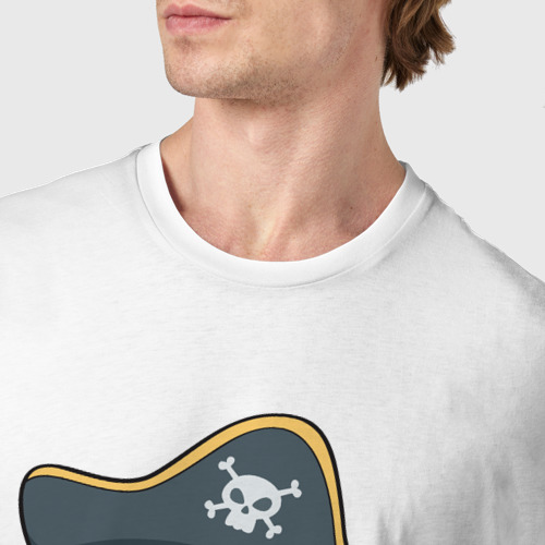 Мужская футболка хлопок с принтом Пират осьминог, фото #4