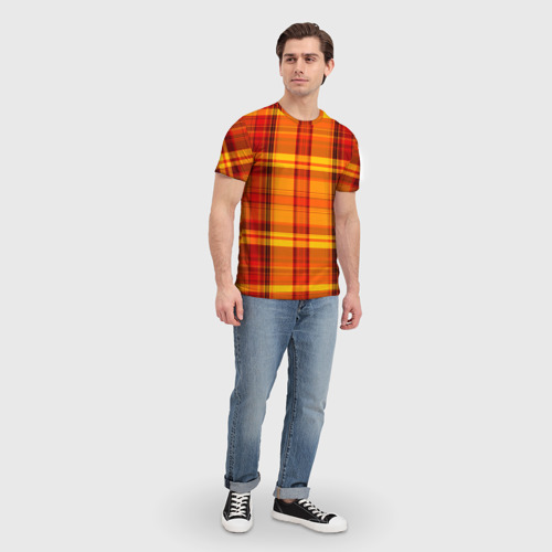 Мужская футболка 3D с принтом Scottish style, вид сбоку #3