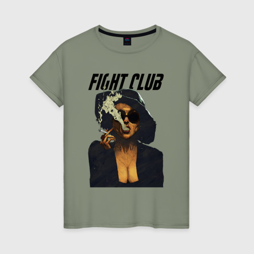 Женская футболка хлопок с принтом Fight Club - Marla Singer, вид спереди #2