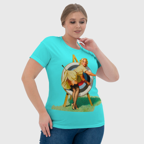 Женская футболка 3D с принтом CHARMING TARGET, фото #4