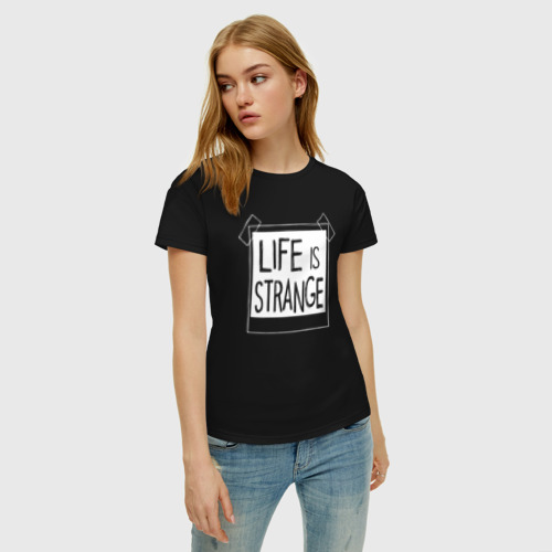 Женская футболка хлопок с принтом Life Is Strange - games, фото на моделе #1