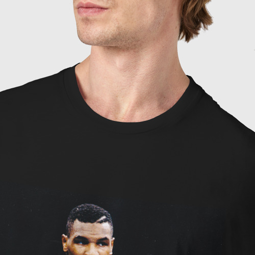 Мужская футболка хлопок с принтом Майк Тайсон Фото с авторгафом Mike Tyson, фото #4