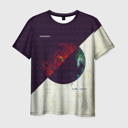 Мужская футболка 3D с принтом Planet Zero - Shinedown, вид спереди #2