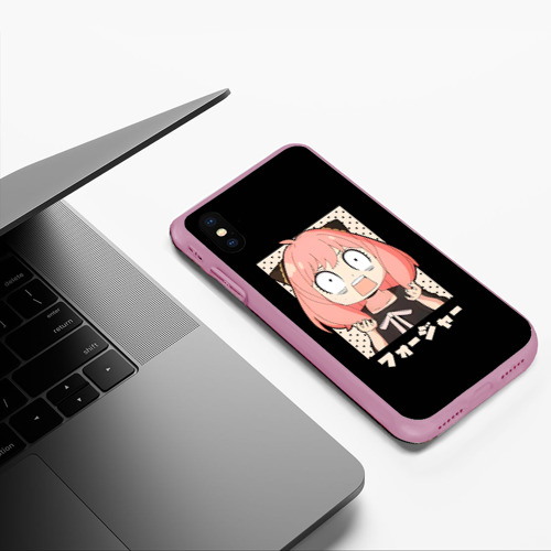 Чехол для iPhone XS Max матовый с принтом Anya Forger | Иероглифы, фото #5