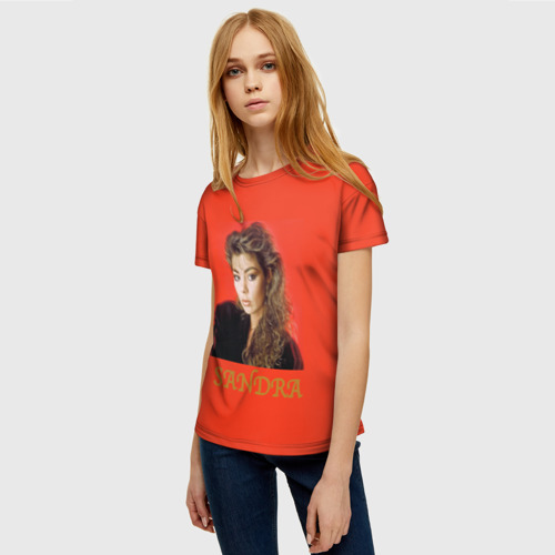 Женская футболка 3D с принтом Звёзды 80-х Sandra, фото на моделе #1