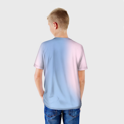 Детская футболка 3D с принтом Коми-сан (У Коми проблемы с общением), вид сзади #2
