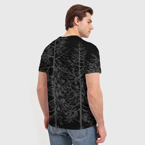 Мужская 3D футболка с принтом Велес  славянский бог, вид сзади #2