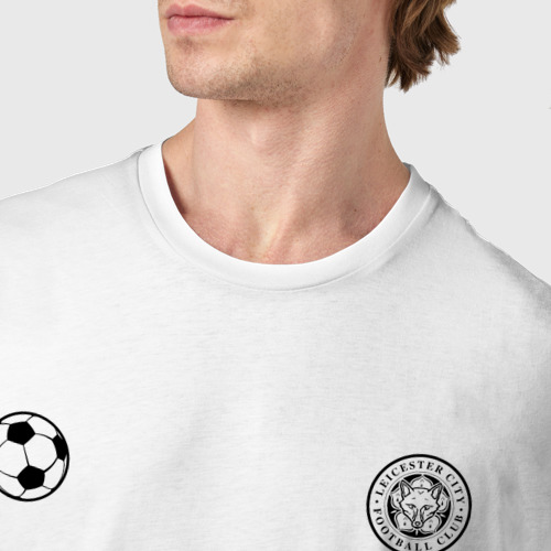 Мужская футболка хлопок с принтом Leicester City Униформа Чемпионов, фото #4