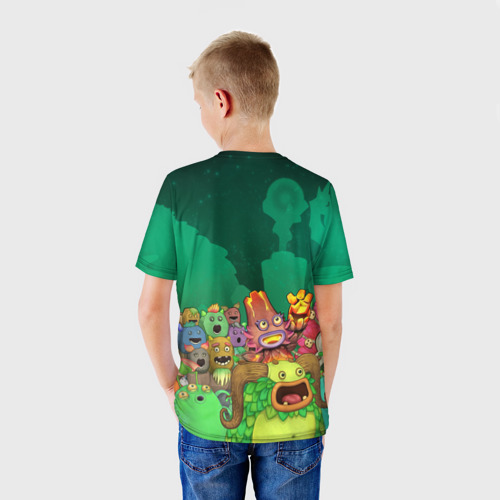 Детская футболка 3D с принтом Персонажи Мои поющие монстры, вид сзади #2