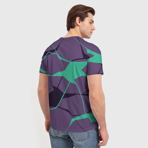 Мужская 3D футболка с принтом ДжоДжо и его путешествия, вид сзади #2