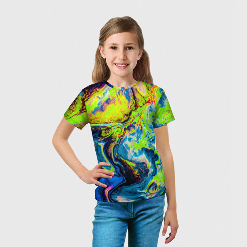 Детская футболка 3D с принтом The Poisonous Palette, вид сбоку #3