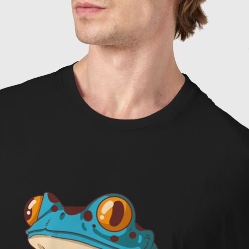 Мужская футболка хлопок с принтом Пряничная лягушка, фото #4
