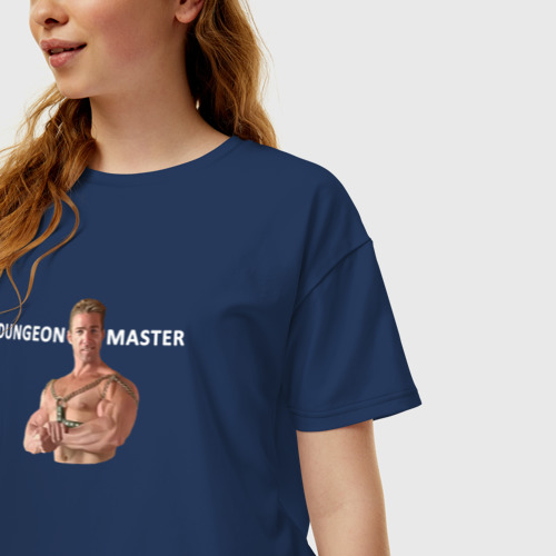 Женская футболка хлопок Oversize с принтом Dungeon Master Billy, фото на моделе #1