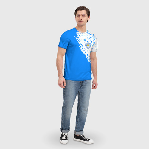 Мужская футболка 3D с принтом Leicester city Лестер Сити, вид сбоку #3