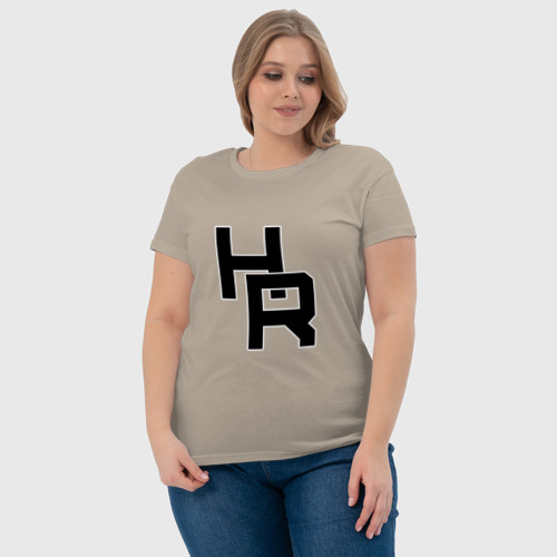 Женская футболка хлопок с принтом HR плетение, фото #4