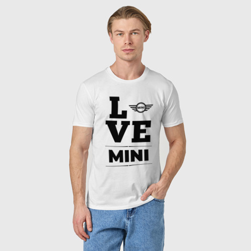 Мужская футболка хлопок с принтом Mini Love Classic, фото на моделе #1