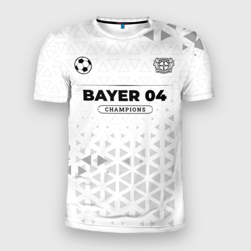 Мужская футболка 3D Slim с принтом Bayer 04 Champions Униформа, вид спереди #2