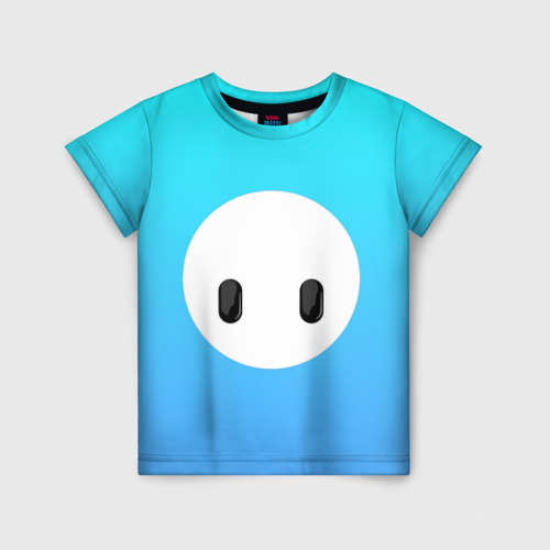 Детская футболка 3D с принтом Fall Guy blue, вид спереди #2