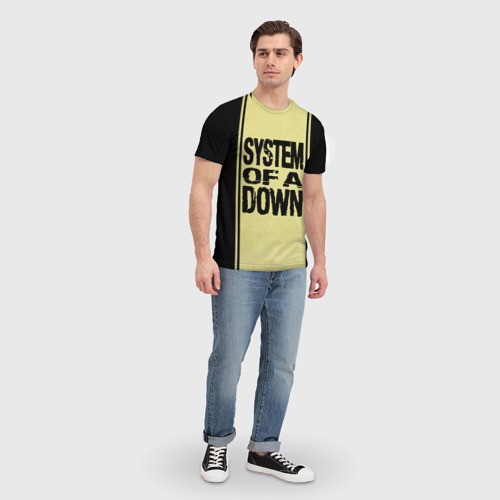 Мужская футболка 3D с принтом System of a Down: 5 Album Bundle, вид сбоку #3