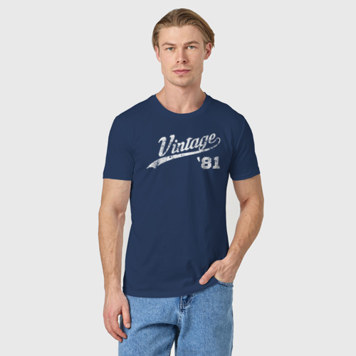 Мужская футболка хлопок с принтом Винтаж 81, фото на моделе #1
