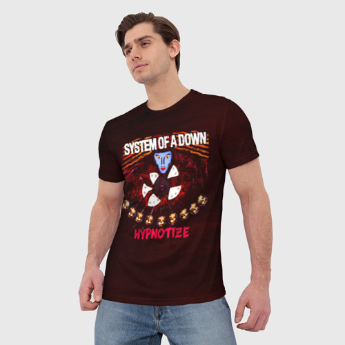 Мужская футболка 3D с принтом Hypnotize - System of a Down, фото на моделе #1
