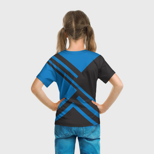 Детская футболка 3D с принтом Фанат клуба Аталанта, вид сзади #2