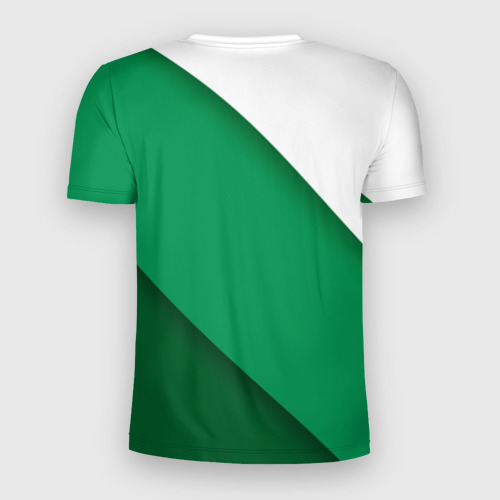 Мужская футболка 3D Slim с принтом ФК Ахмат - город грозный, вид сзади #1