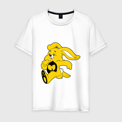 Мужская футболка хлопок с принтом Wu-Tang Bunny, вид спереди #2