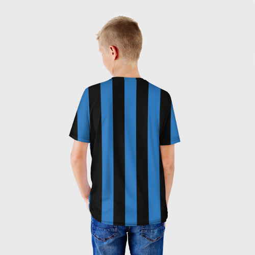 Детская футболка 3D с принтом ФК АТАЛАНТА, вид сзади #2