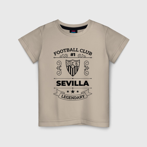 Детская футболка хлопок с принтом Sevilla: Football Club Number 1 Legendary, вид спереди #2