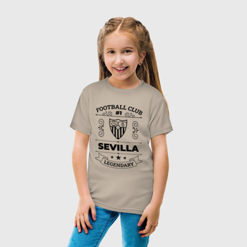Детская футболка хлопок с принтом Sevilla: Football Club Number 1 Legendary, вид сбоку #3