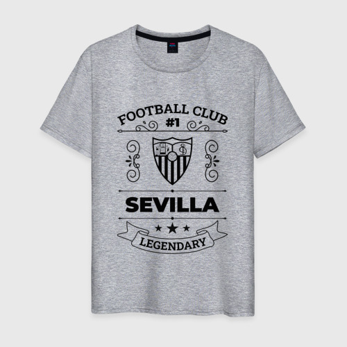 Мужская футболка с принтом Sevilla: Football Club Number 1 Legendary, вид спереди #2