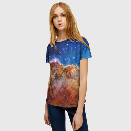 Женская футболка 3D с принтом Туманность Киля фото НАСА, фото на моделе #1