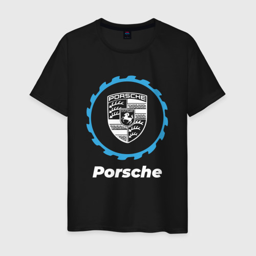 Мужская футболка с принтом Porsche в стиле Top Gear, вид спереди #2