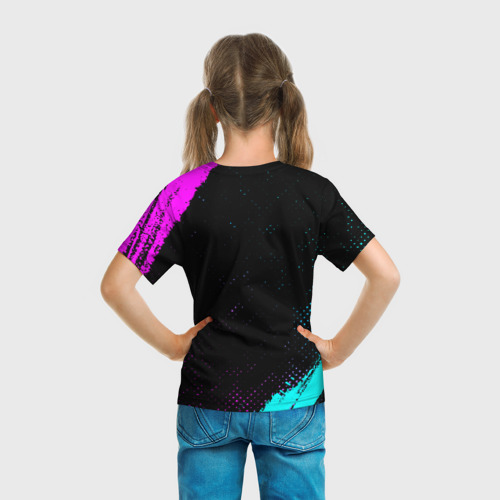 Детская 3D футболка с принтом Ульяна Россия, вид сзади #2