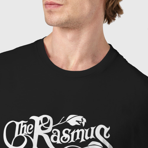 Мужская футболка хлопок с принтом The Rasmus рок кот, фото #4