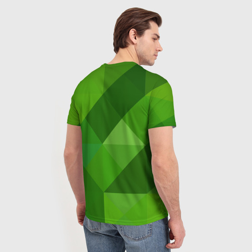 Мужская футболка 3D с принтом Гольф на поле, вид сзади #2